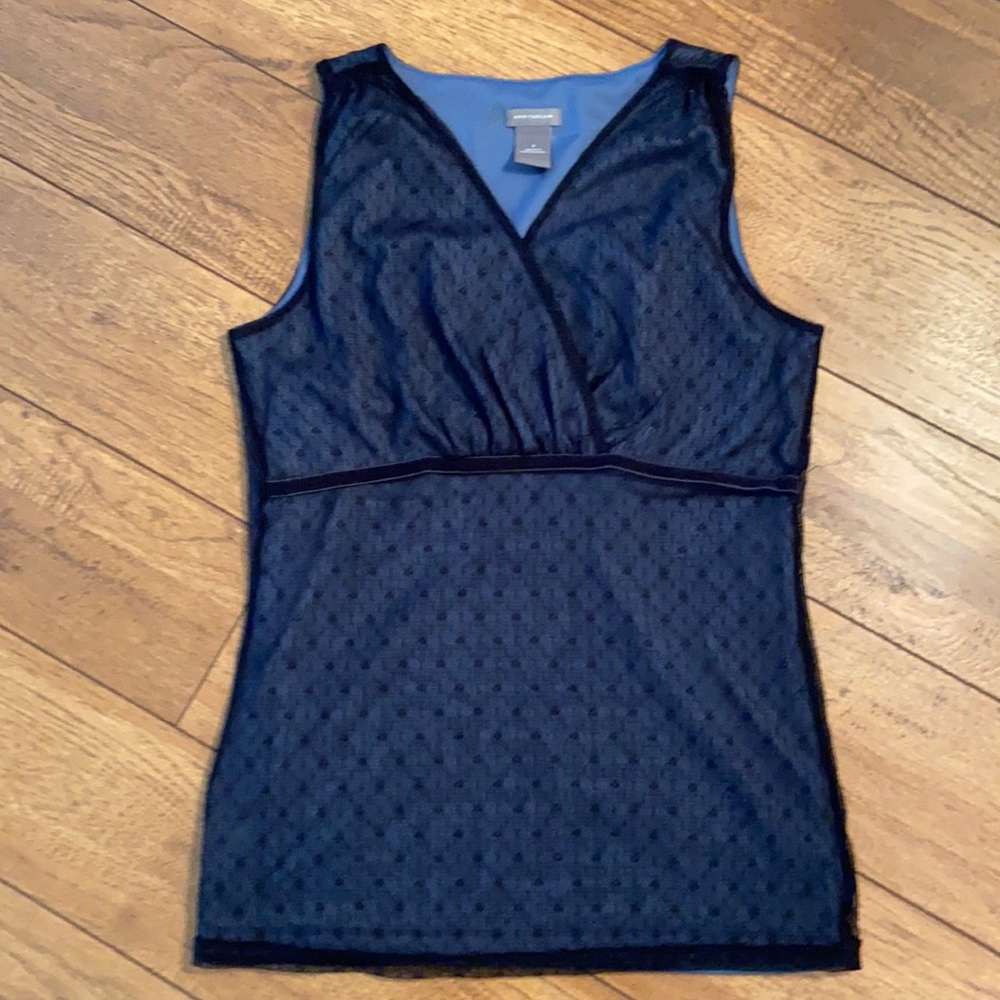 Blue Sleeveless Blouse Cami